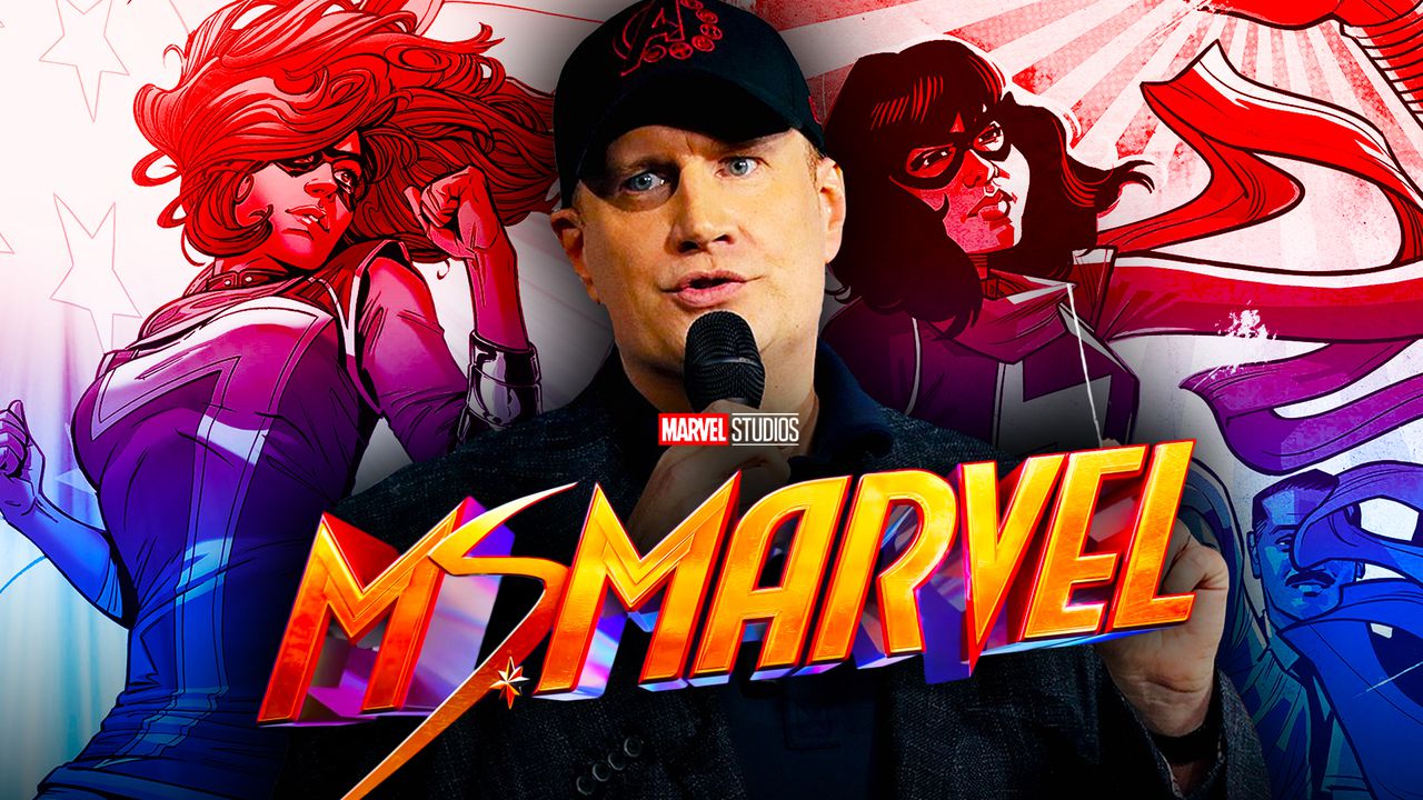 Kevin Feige with Ms Marvel Comics