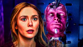 Wanda and Vision's head in WandaVision series