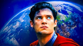 David Corenswet’s Superman in James Gunn movie with Earth background