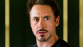Marvel Studios' MCU Tony Stark looking at villain