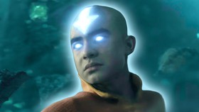 Aang in the Avatar state in Avatar: The Last Airbender Season 2.