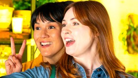 Karen Gillan and Zoë Chao in Let's Have Kids!