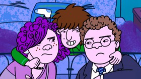 Avi, Jen, and Yoshi in Long Story Short.