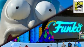 Rick & Morty and Funko offsites at SDCC 2026; SDCC logo in top right corner.