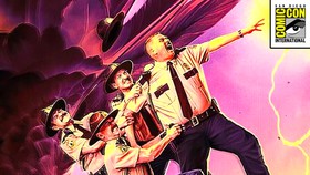 Super Troopers 3 poster, San Diego Comic-Con logo in top right corner.