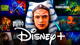 Ahsoka Tano, Disney Plus logo, Star Wars TV show posters