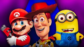 Mario from Super Mario movie, Woody from Toy Story 5, Minion from Despicable Me