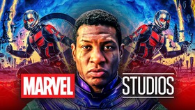Jonathan Majors Kang, Ant-Man and the Wasp: Quantumania, Marvel Studios Logo.