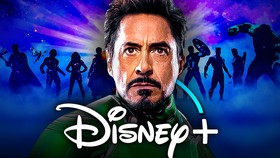 Avengers star Robert Downey Jr., Disney Plus logo