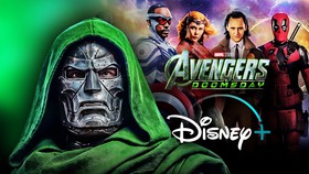 Doctor Doom, Avengers Lineup, Disney plus logo.