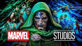 Doctor Doom Avengers Doomsday art Marvel Studios logo.