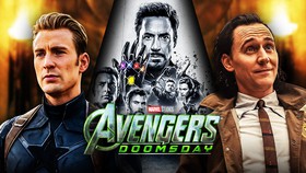 Avengers Doomsday, Chris Evans Steve Rogers, Tom Hiddleston Loki, Avengers Endgame Encore poster.