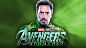 Robert Downey Jr as Doctor Doom, Avengers Doomsday Logo.