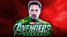 Robert Downey Jr. Doctor Doom, Avengers Doomsday logo.