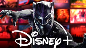 T'Challa as Black Panther, Disney+ logo