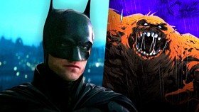 Robert Pattinson's Batman and Clayface from DC Comics.