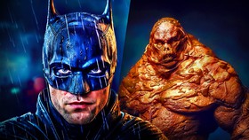 Batman in mask, Clayface body