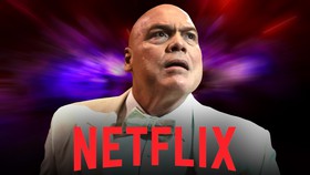 Vincent D'Onofrio Kingpin with Netflix logo.