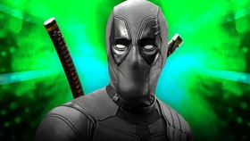 Gray Deadpool costume.
