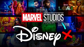Marvel Studios and Disney Plus logos, MCU show cards