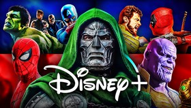 Doctor Doom alongside Thanos and numerous Marvel heroes.