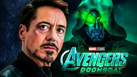 Robert Downey Jr, Avengers Doomsday logo, Doctor Doom