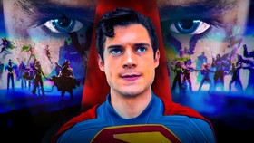 Superman in James Gunn's DCU Reboot, villains in background
