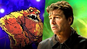 Hal Jordan from Lanterns next to Clayface from DC Comics.
