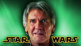Harrison Ford Han Solo, Star Wars Logo.