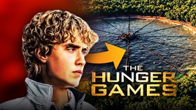 Joseph Zada as Haymitch Abernathy with Hunger Games Catching Fire arena.