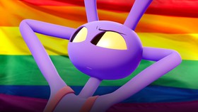 Jax from Amazing Digital Circus Pride flag.