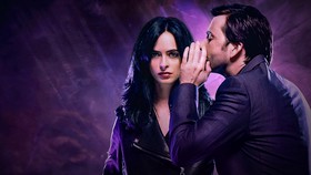 Jessica Jones Netflix poster with Jessica Jones and Kilgrave