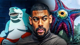 King Shark, Aaron Pierre's John Stewart from Lanterns, and Starro.