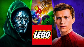 Doctor Doom, Tom Holland Spider-Man, LEGO logo