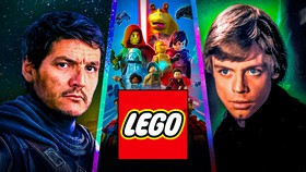 The Mandalorian, Luke Skywalker, LEGO logo, LEGO Star Wars characters