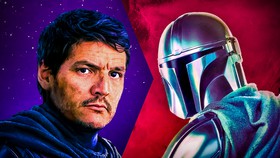 Din Djarin without helmet and The Mandalorian with helmet