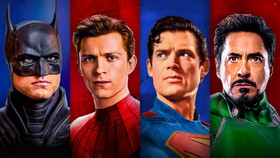 Batman, Spider-Man, Superman, Tony Stark in live-action movies