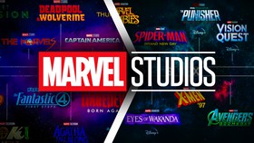 Marvel Studios logo, previous MCU movies from Phase 5, upcoming movies and shows in Phase 6