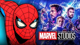 Spider-Man animated, Endgame Marvel Studios Poster.