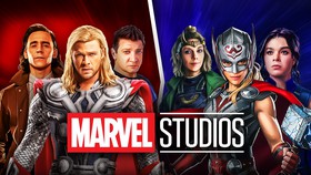 Marvel Studios male and female versions of MCU Superheroes Thor, Loki, Hawkeye