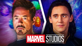 MCU Tony Stark, Loki, Marvel Studios logo