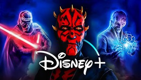 Maul in shadow lord, Kylo Ren, Snoke, Disney plus logo