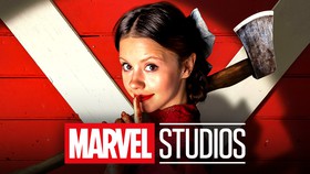 Mia Goth as Pearl in Pearl, Marvel Studios logo