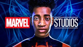 Miles Morales realistic art, Marvel Studios logo