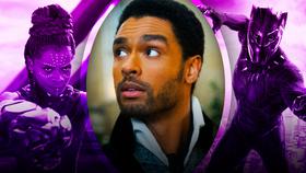 Regé-Jean Page with Shuri and Black Panther