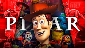 Woody Toy Story, Pixar Logo.