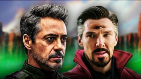 Robert Downey Jr Iron Man, Benedict Cumberbatch Doctor Strange.