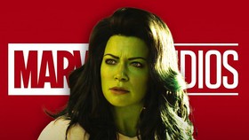 She Hulk from MCU, Marvel Studios Logo.