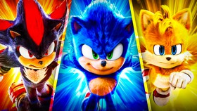 Sonic movie characters Shadow, Sonic, and Tails