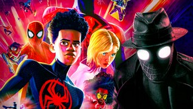 Spider-Verse main characters Miles Morales, Spider Gwen, Peter Parker